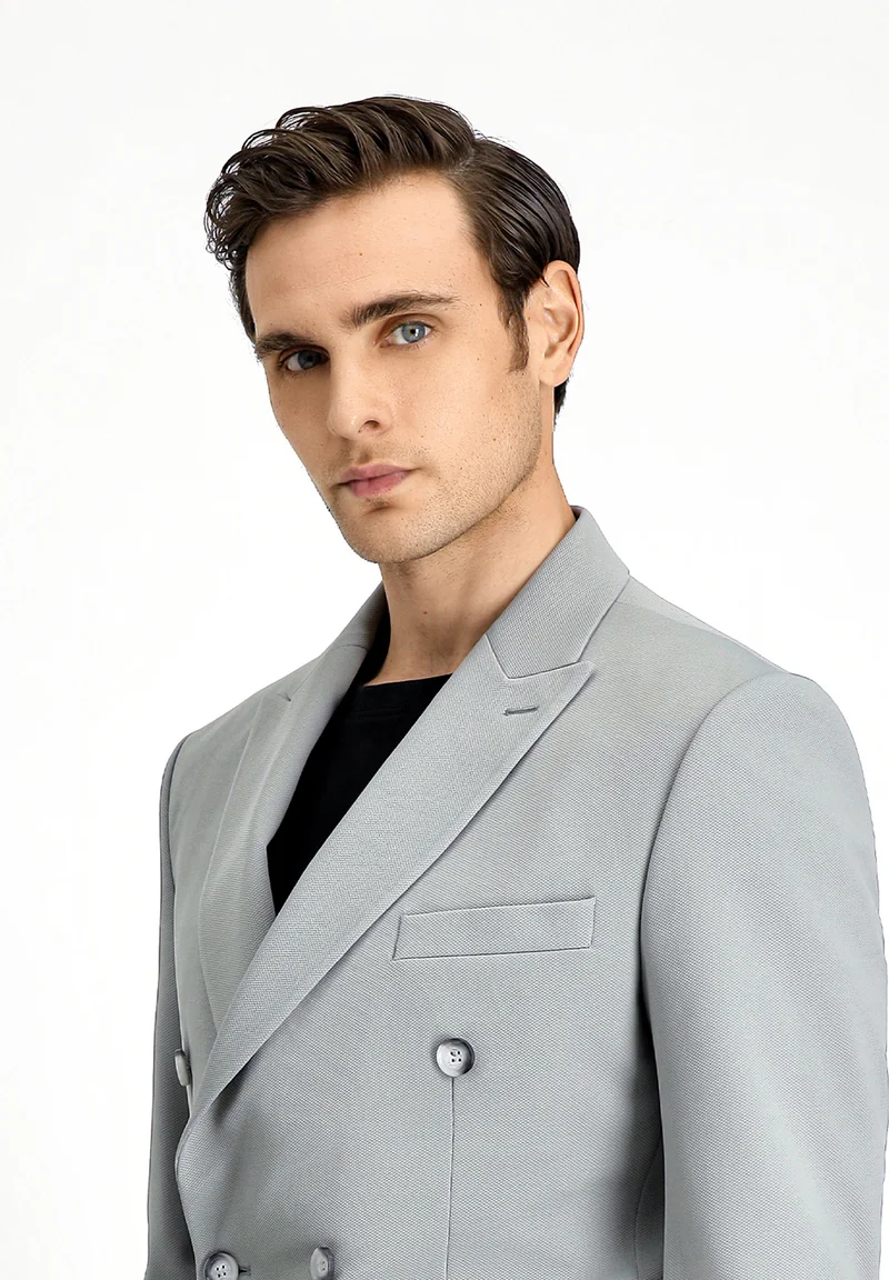 Formal 2 Pieces Mens Suit Flat Peak Lapel Tuxedos For Wedding (Blazer+Pants) mens event wear