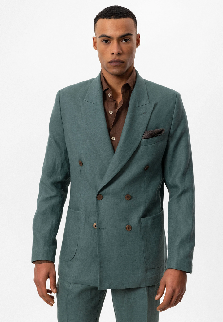 Formal 2 Pieces Mens Suit Flat Peak Lapel Tuxedos For Wedding (Blazer+Pants) mens event wear