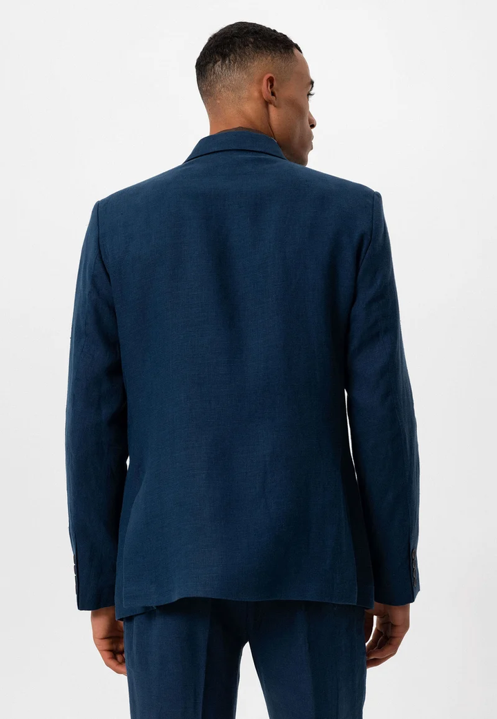 Formal 2 Pieces Mens Suit Flat Peak Lapel Tuxedos For Wedding (Blazer+Pants) mens event wear