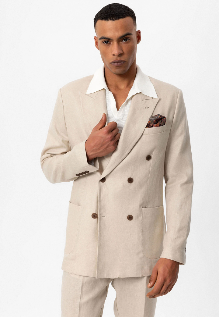 Formal 2 Pieces Mens Suit Flat Peak Lapel Tuxedos For Wedding (Blazer+Pants) mens event wear