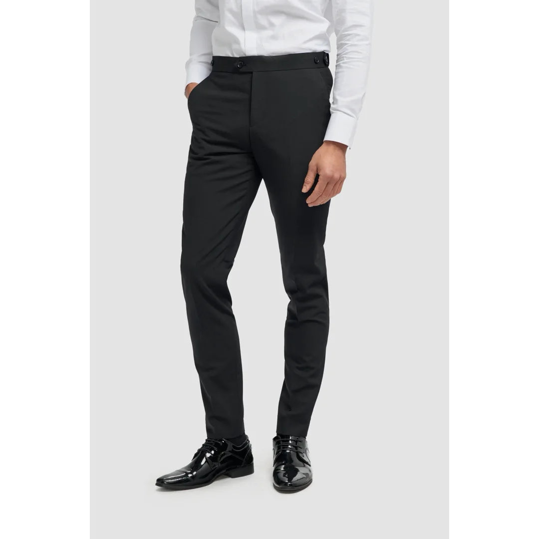 Formal 2 Pieces Mens Suit Flat Peak Lapel Tuxedos For Wedding (Blazer+Pants) mens event wear