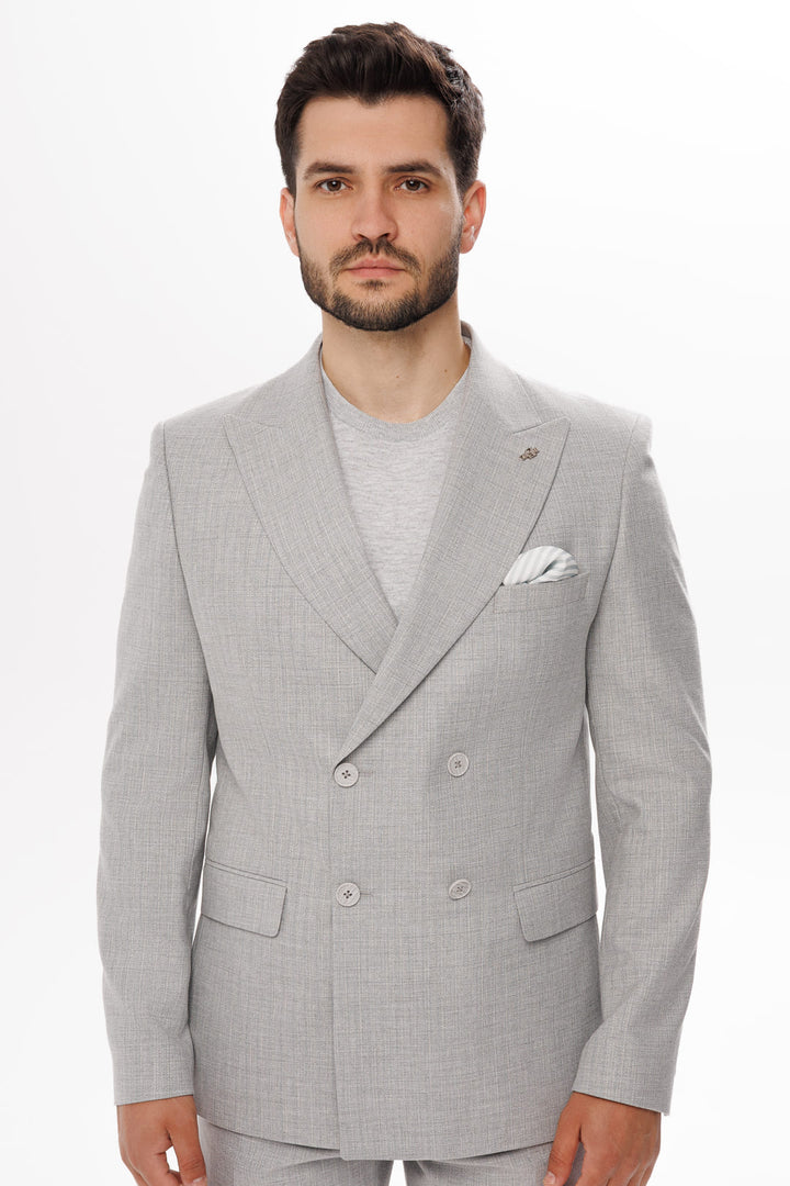 Formal 2 Pieces Mens Suit Flat Peak Lapel Tuxedos For Wedding (Blazer+Pants) mens event wear