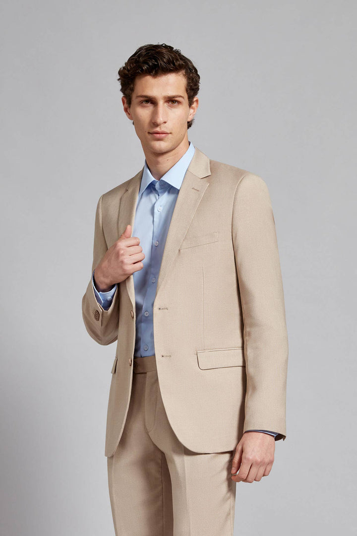 Formal 2 Pieces Mens Suit Flat Peak Lapel Tuxedos For Wedding (Blazer+Pants) mens event wear