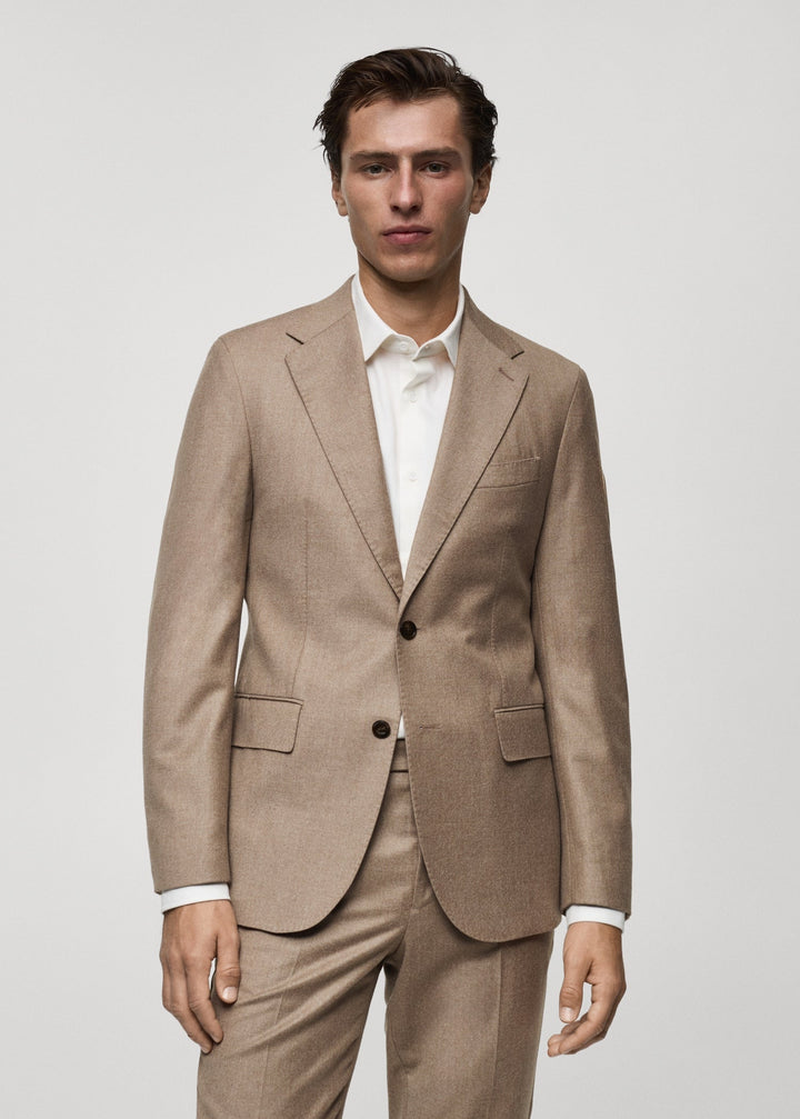 Formal 2 Pieces Mens Suit Flat Peak Lapel Tuxedos For Wedding (Blazer+Pants) mens event wear