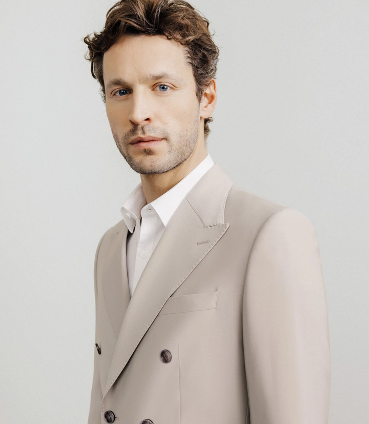 Formal 2 Pieces Mens Suit Flat Peak Lapel Tuxedos For Wedding (Blazer+Pants) mens event wear