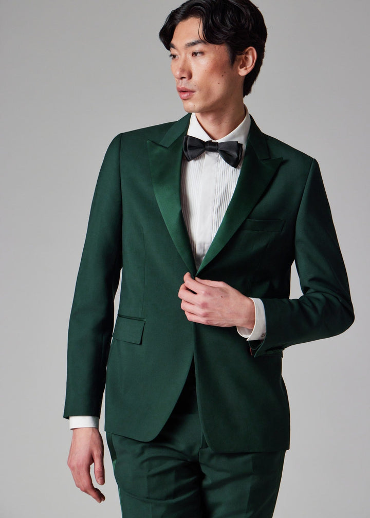 Formal 2 Pieces Mens Suit Flat Peak Lapel Tuxedos For Wedding (Blazer+Pants) mens event wear