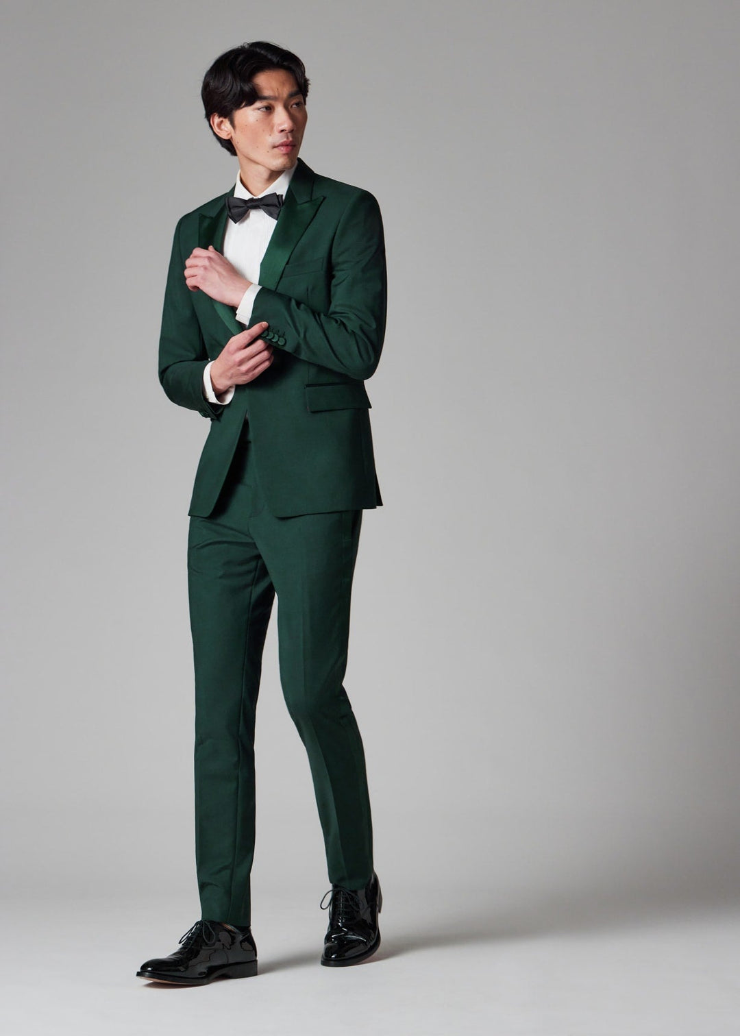 Formal 2 Pieces Mens Suit Flat Peak Lapel Tuxedos For Wedding (Blazer+Pants) mens event wear