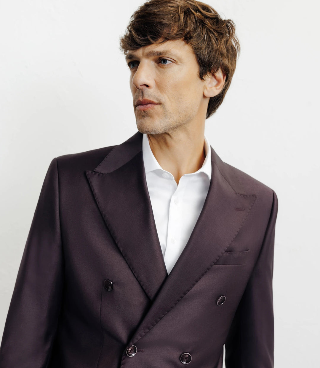 Formal 2 Pieces Mens Suit Flat Peak Lapel Tuxedos For Wedding (Blazer+Pants) mens event wear