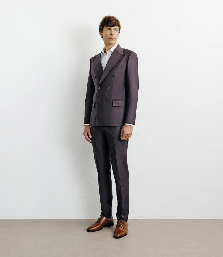 Formal 2 Pieces Mens Suit Flat Peak Lapel Tuxedos For Wedding (Blazer+Pants) mens event wear