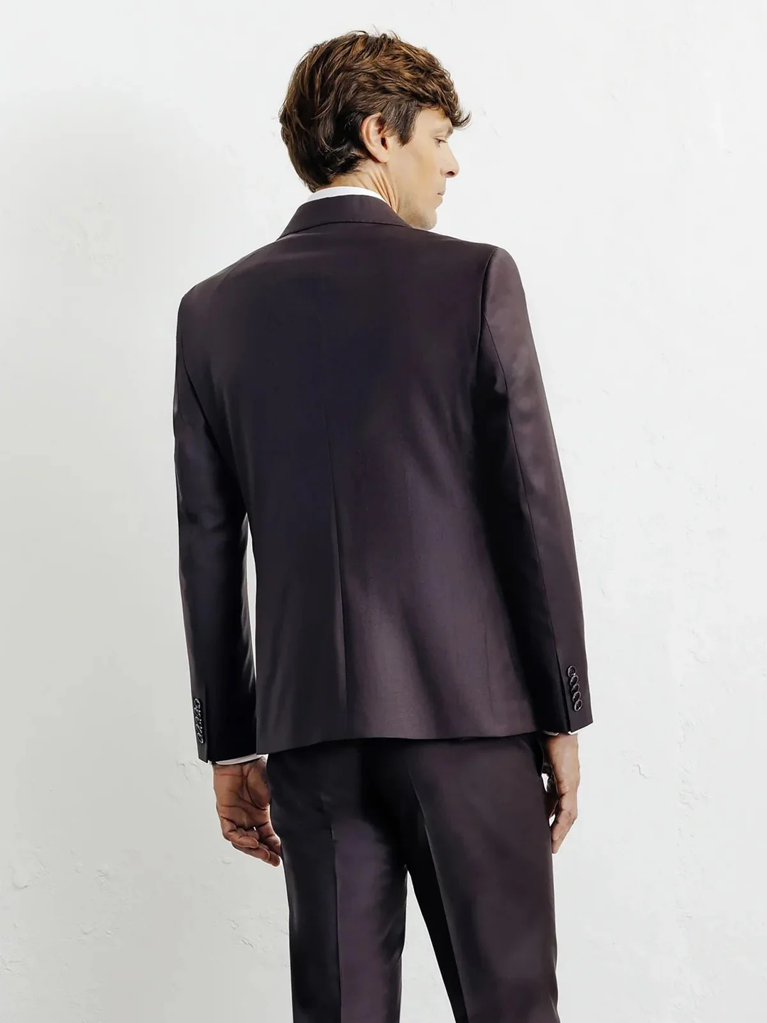 Formal 2 Pieces Mens Suit Flat Peak Lapel Tuxedos For Wedding (Blazer+Pants) mens event wear