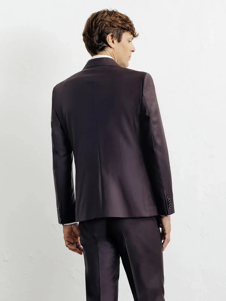 Formal 2 Pieces Mens Suit Flat Peak Lapel Tuxedos For Wedding (Blazer+Pants) mens event wear