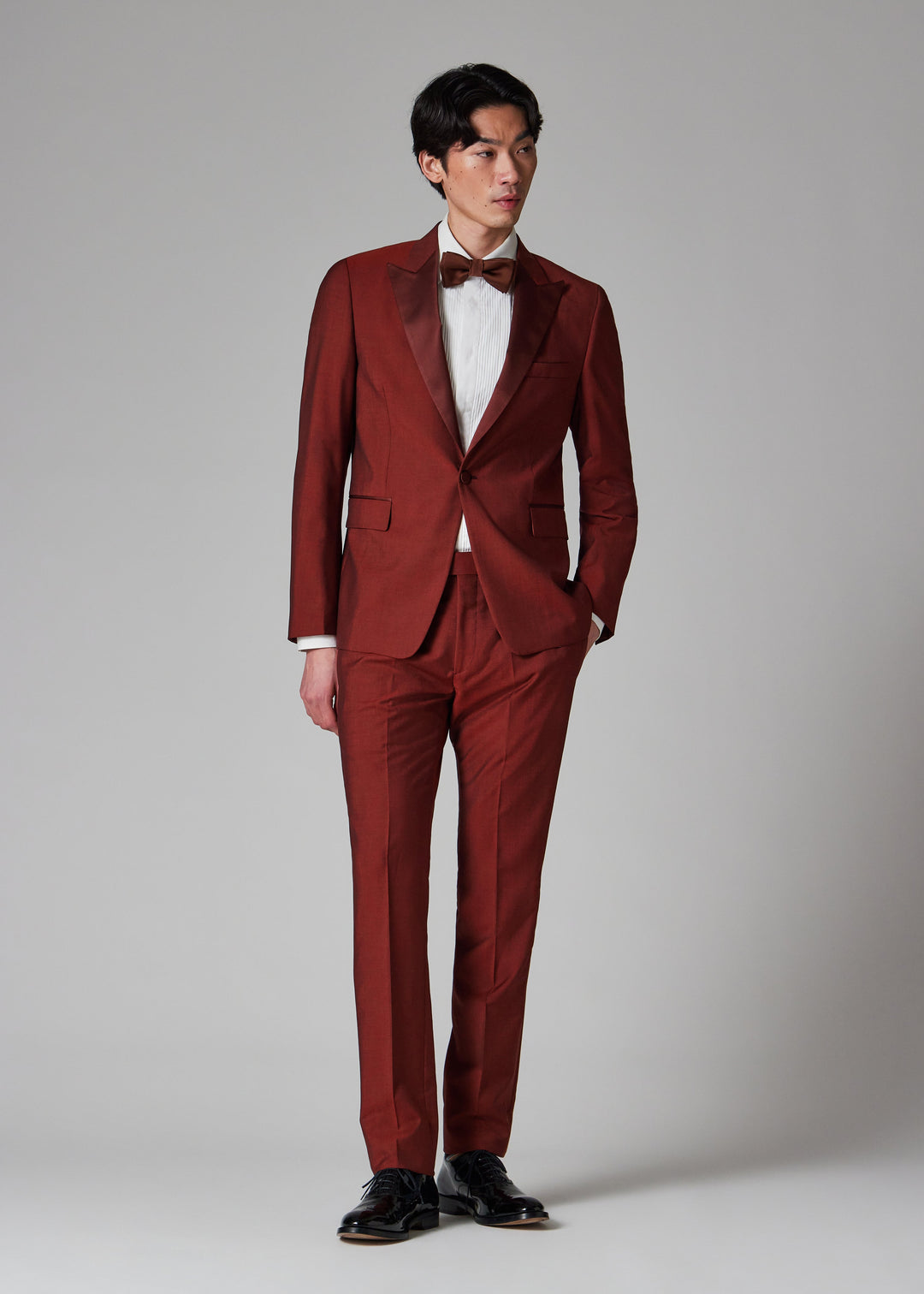 Formal 2 Pieces Mens Suit Flat Peak Lapel Tuxedos For Wedding (Blazer+Pants) mens event wear