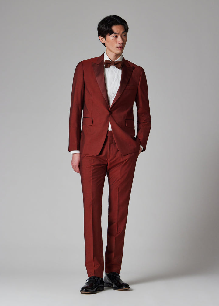 Formal 2 Pieces Mens Suit Flat Peak Lapel Tuxedos For Wedding (Blazer+Pants) mens event wear