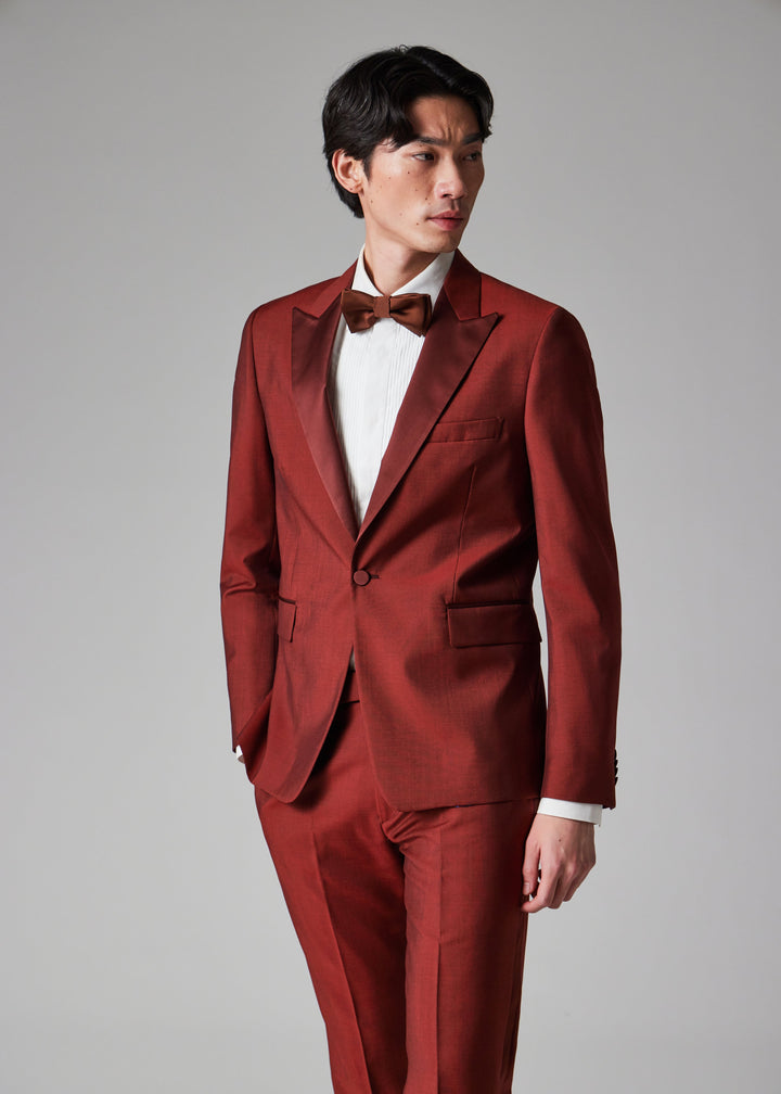 Formal 2 Pieces Mens Suit Flat Peak Lapel Tuxedos For Wedding (Blazer+Pants) mens event wear