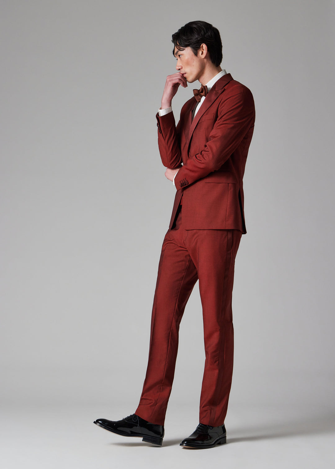 Formal 2 Pieces Mens Suit Flat Peak Lapel Tuxedos For Wedding (Blazer+Pants) mens event wear