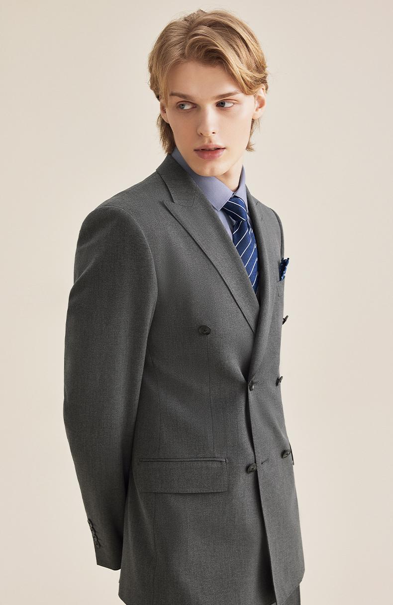 Formal 2 Pieces Mens Suit Flat Peak Lapel Tuxedos For Wedding (Blazer+ Vest + Pants) mens event wear