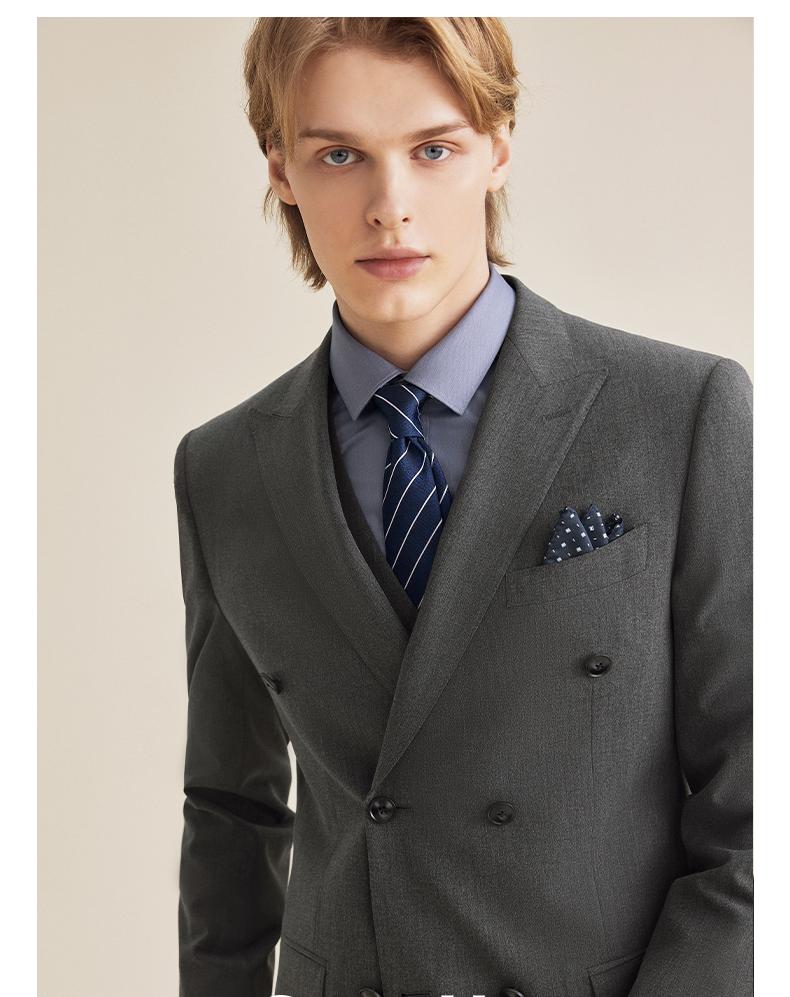 Formal 2 Pieces Mens Suit Flat Peak Lapel Tuxedos For Wedding (Blazer+ Vest + Pants) mens event wear