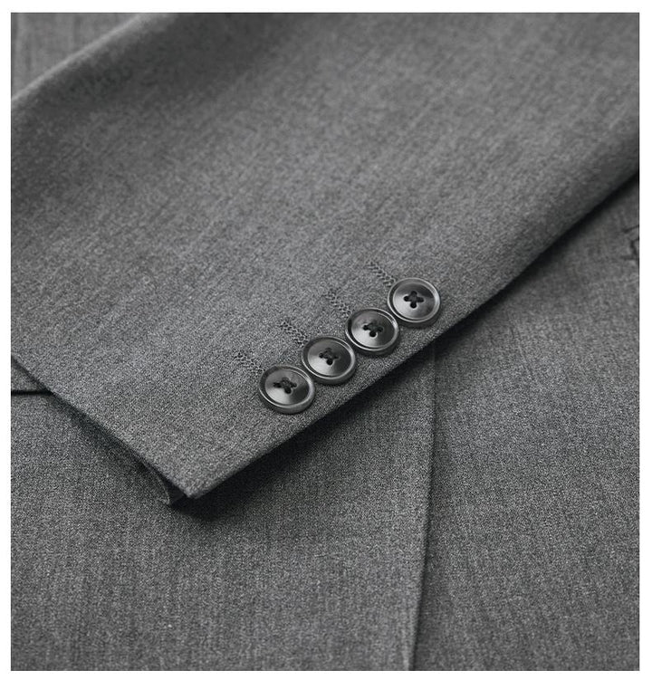 Formal 2 Pieces Mens Suit Flat Peak Lapel Tuxedos For Wedding (Blazer+ Vest + Pants) mens event wear