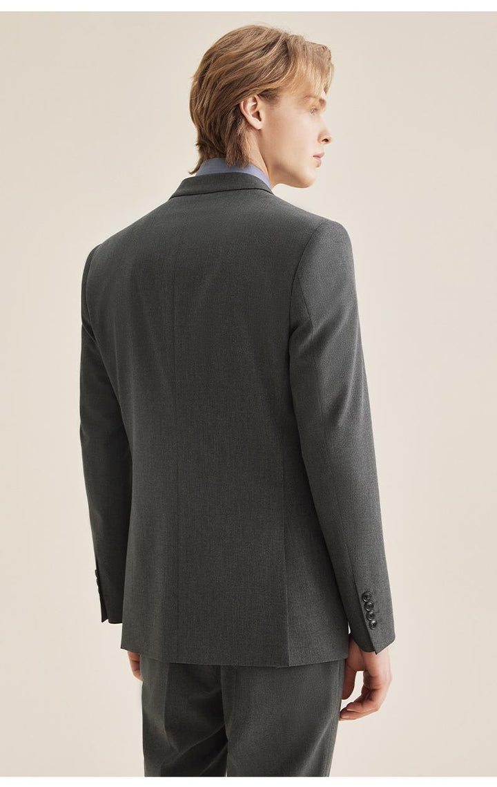 Formal 2 Pieces Mens Suit Flat Peak Lapel Tuxedos For Wedding (Blazer+ Vest + Pants) mens event wear