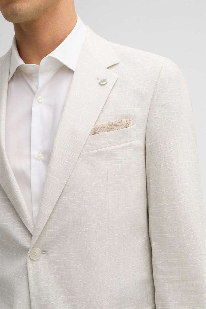 Formal 3 Pieces Mens Suit Flat Linen Notch Lapel Suit(Blazer+Vest+Pants) mens event wear