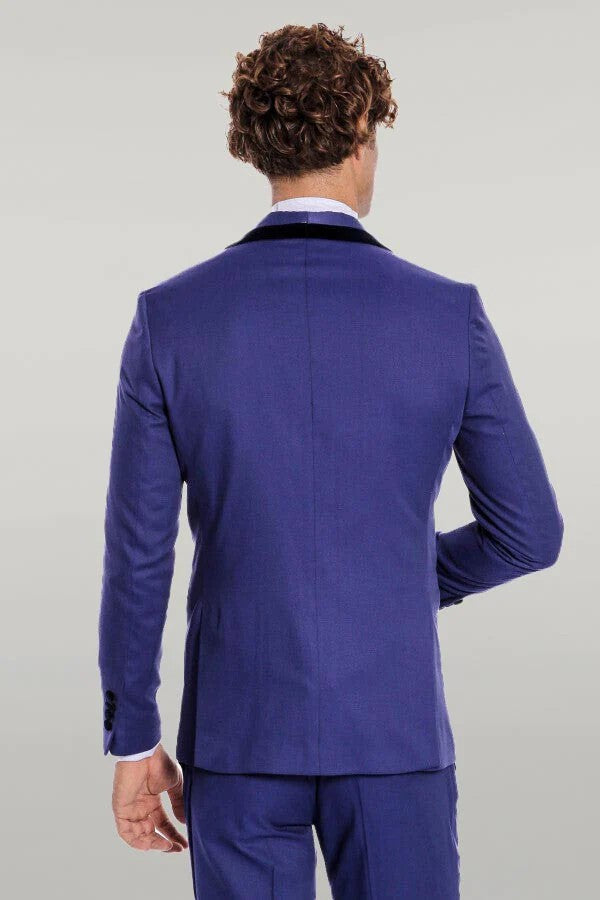 Formal 3 Pieces Mens Suit Flat Shawl Lapel Tuxedos (Blazer+vest+Pants) mens event wear