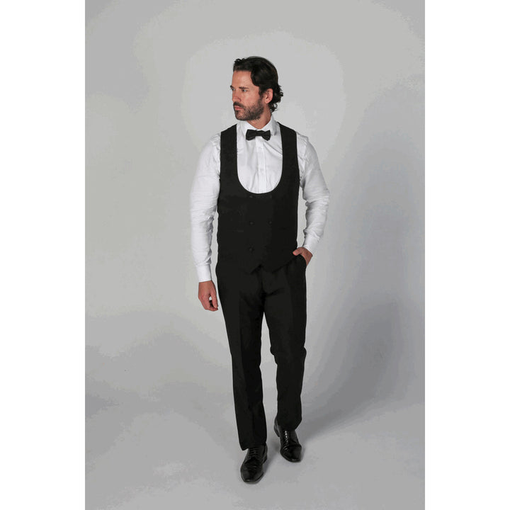Formal 3 Pieces Mens Suit Flat Shawl Lapel Tuxedos (Blazer+vest+Pants) mens event wear