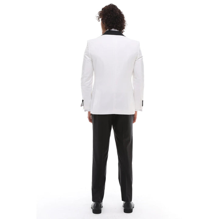 Formal 3 Pieces Mens Suit Flat Shawl Lapel Tuxedos (Blazer+vest+Pants) mens event wear