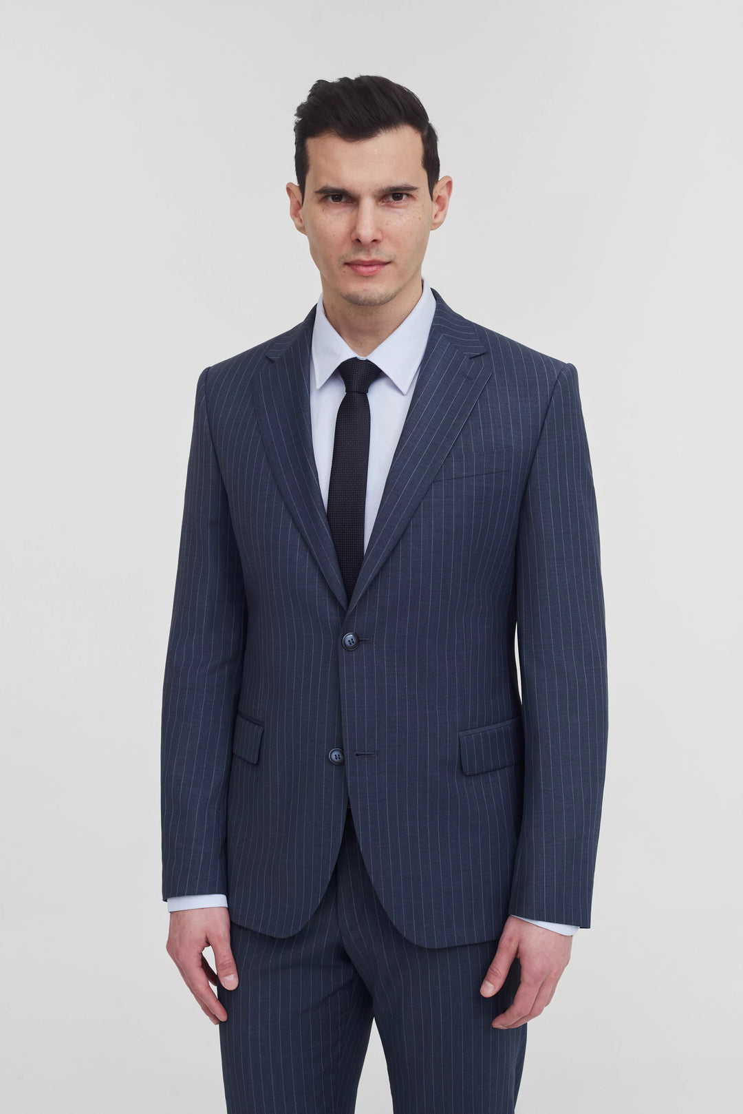 Formal Men's 2 Pieces Mens Suit Notch Lapel Striped Tuxedos (Blazer+Pants) mens event wear