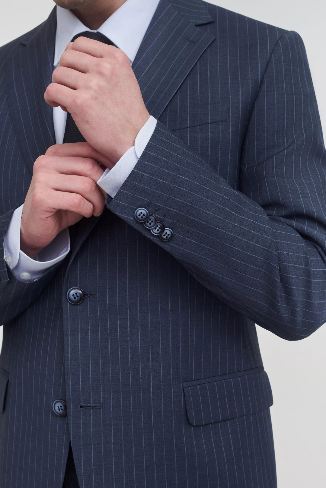 Formal Men's 2 Pieces Mens Suit Notch Lapel Striped Tuxedos (Blazer+Pants) mens event wear