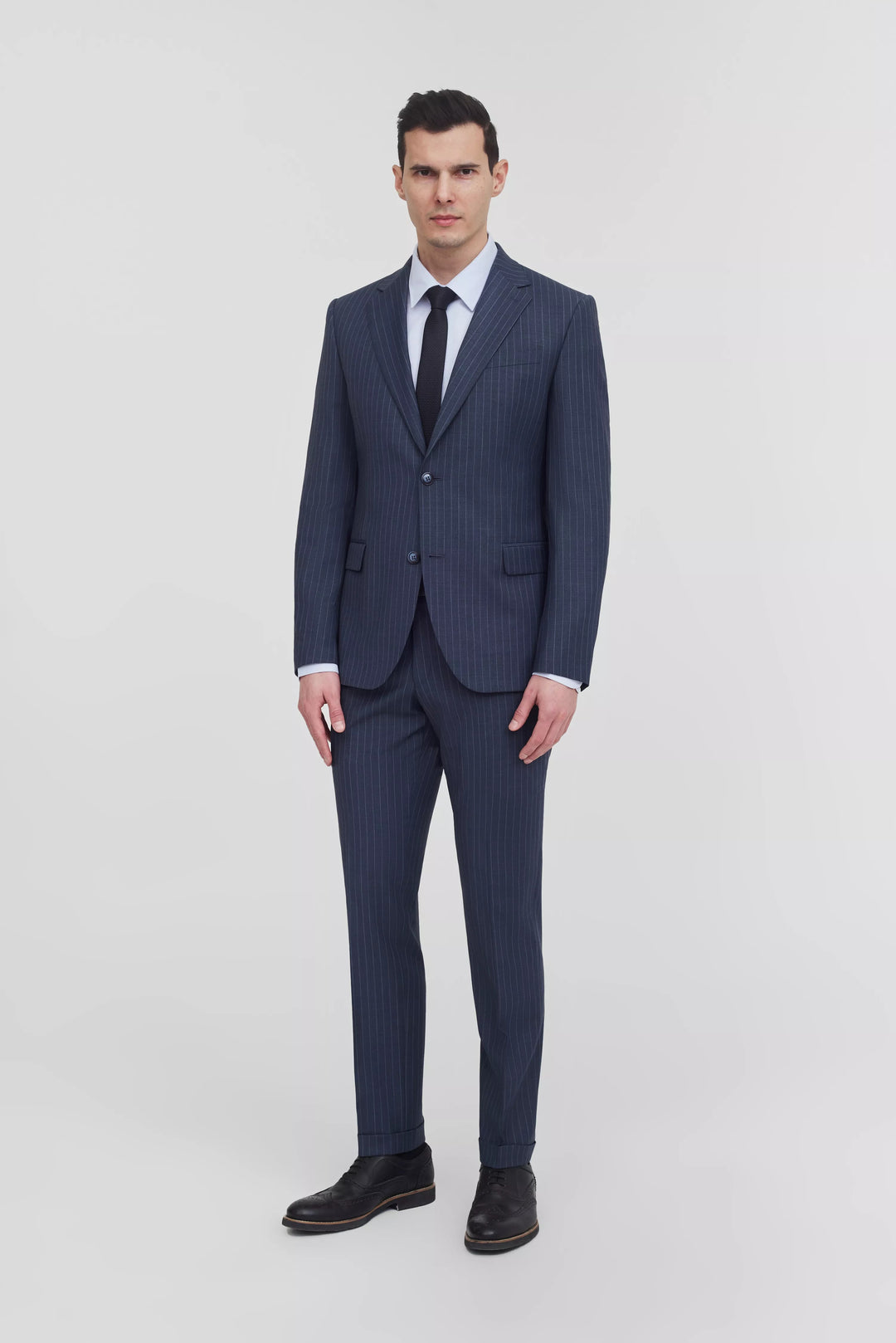 Formal Men's 2 Pieces Mens Suit Notch Lapel Striped Tuxedos (Blazer+Pants) mens event wear