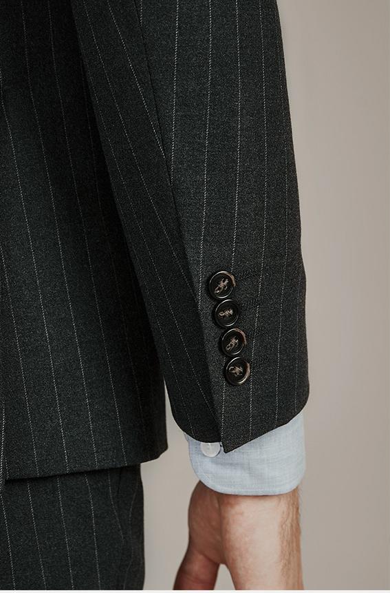 Formal Men's 2 Pieces Mens Suit Notch Lapel Striped Tuxedos (Blazer+Vest+Pants) mens event wear