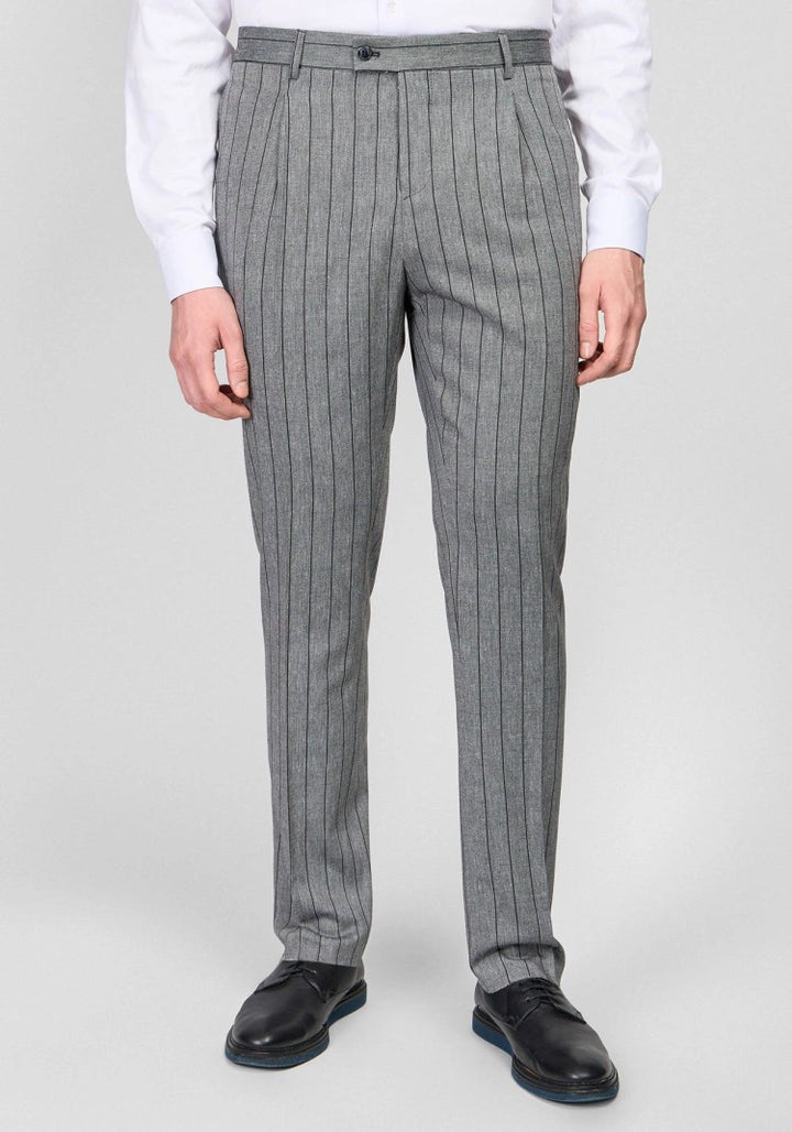 Formal Men's 2 Pieces Mens Suit Peak Lapel Striped Tuxedos (Blazer+Pants) mens event wear