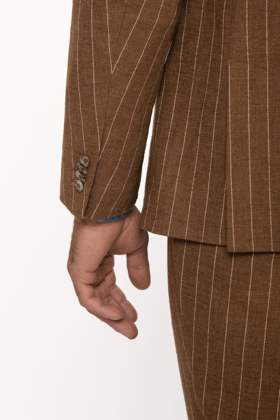 Formal Men's 2 Pieces Mens Suit Peak Lapel Striped Tuxedos (Blazer+Pants) mens event wear