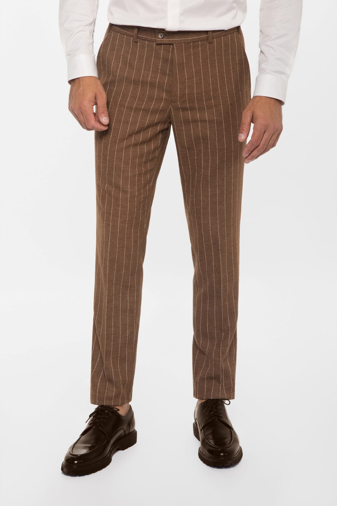 Formal Men's 2 Pieces Mens Suit Peak Lapel Striped Tuxedos (Blazer+Pants) mens event wear