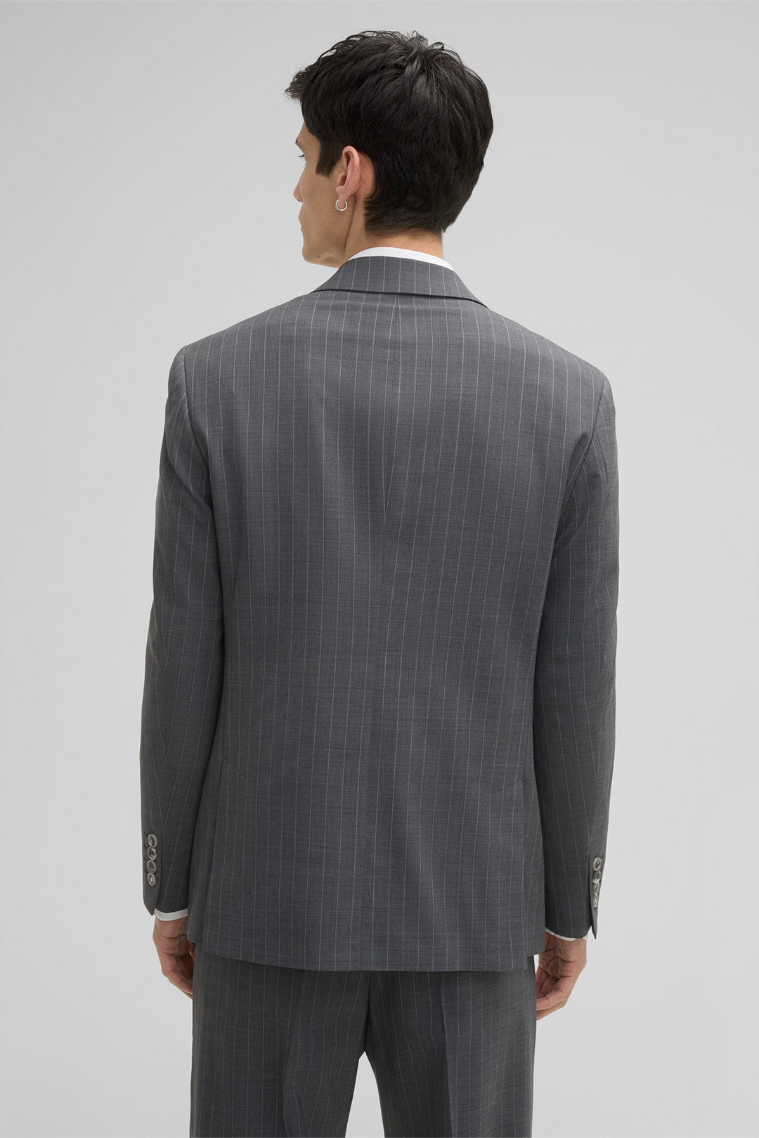 Formal Men's 2 Pieces Mens Suit Peak Lapel Striped Tuxedos (Blazer+Pants) mens event wear