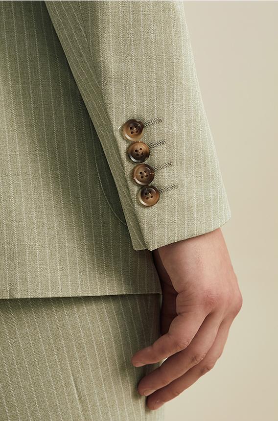 Formal Men's 3 Pieces Mens Suit Notch Lapel Striped Tuxedos (Blazer+Vest+Pants) mens event wear