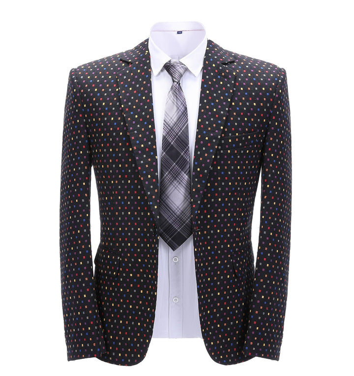Formal Men's Houndstooth Notch Lapel Blazer mens event wear