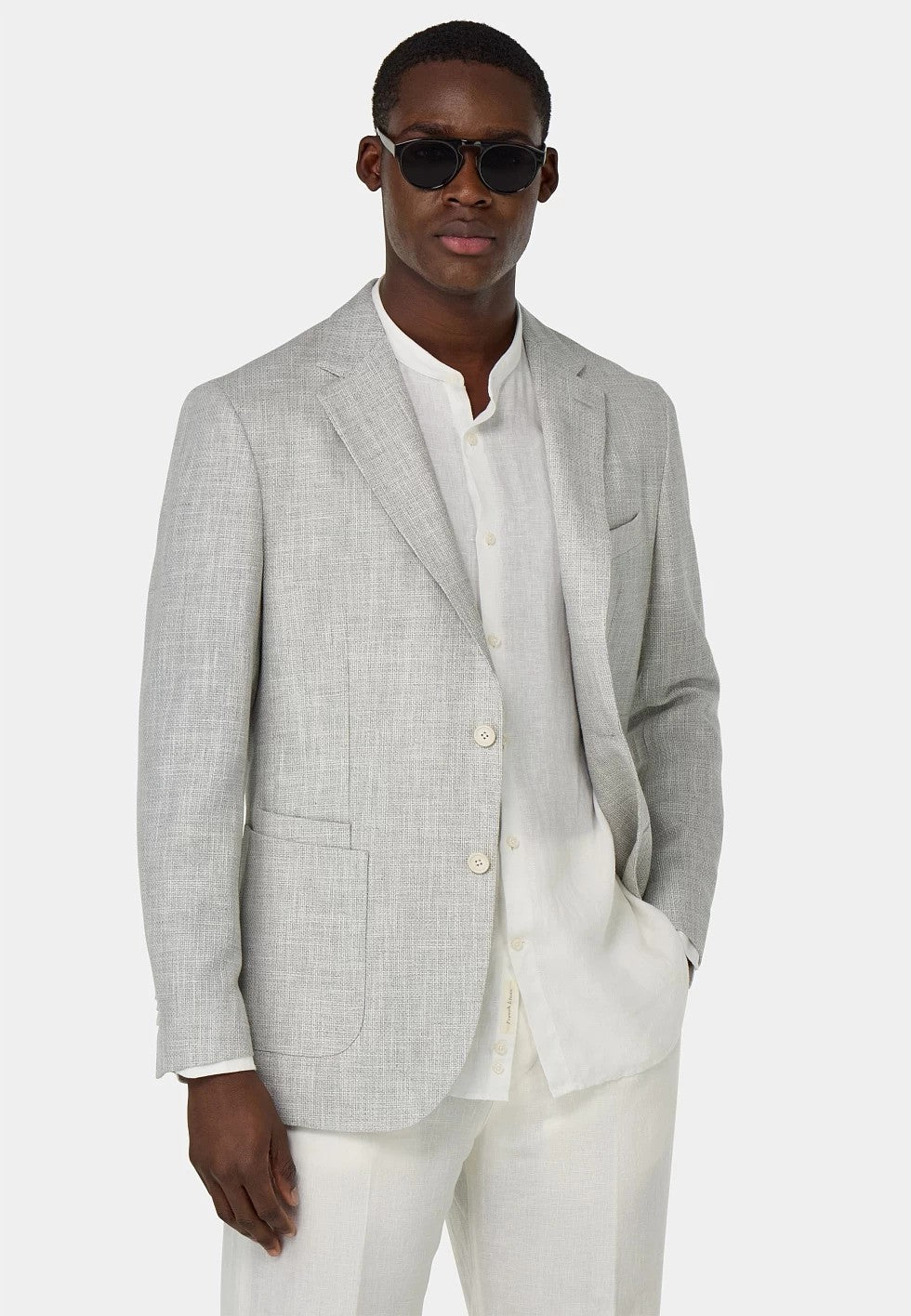 Formal Men's Regular Linen Notch Lapel Blazer for Weddings mens event wear