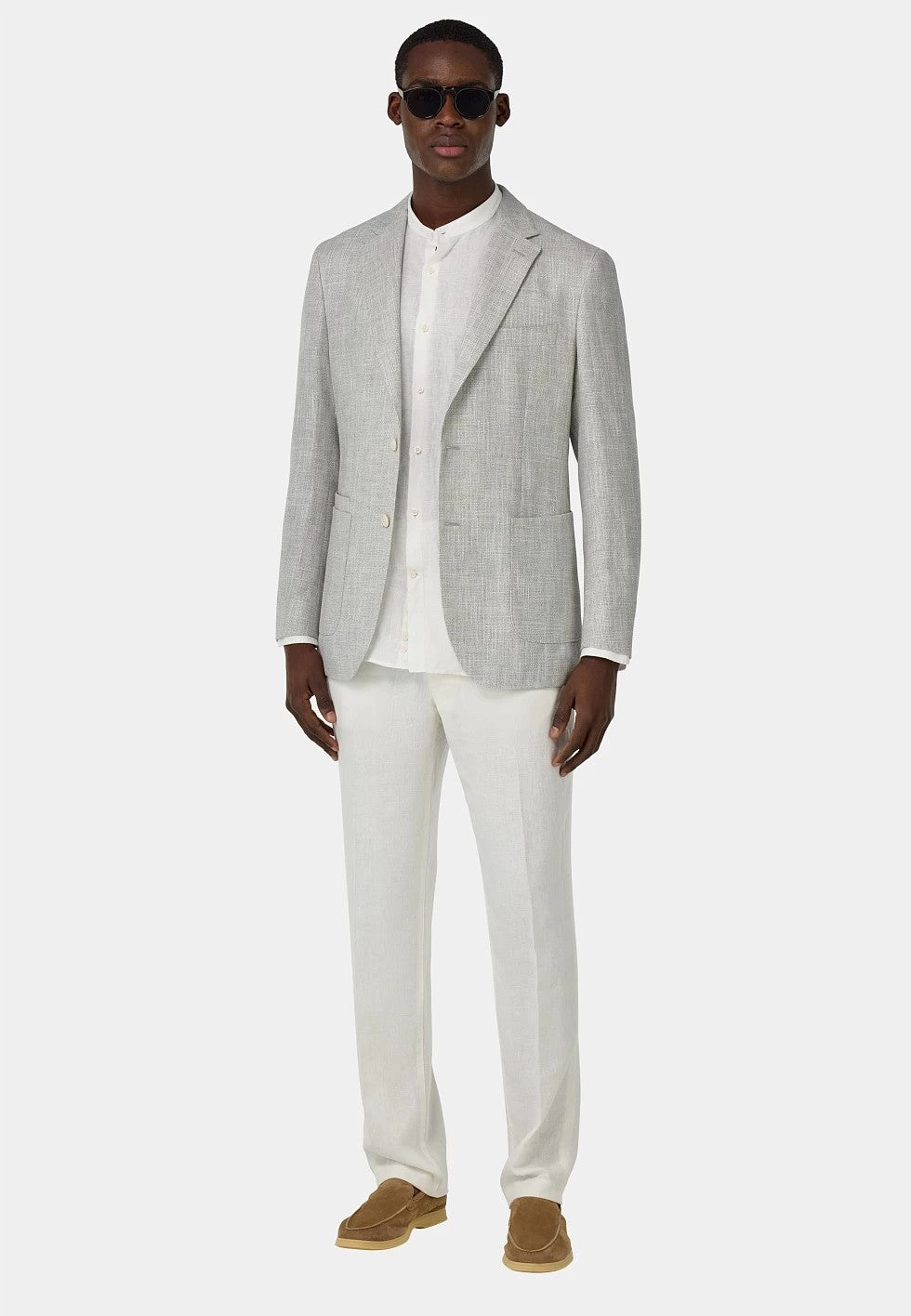 Formal Men's Regular Linen Notch Lapel Blazer for Weddings mens event wear