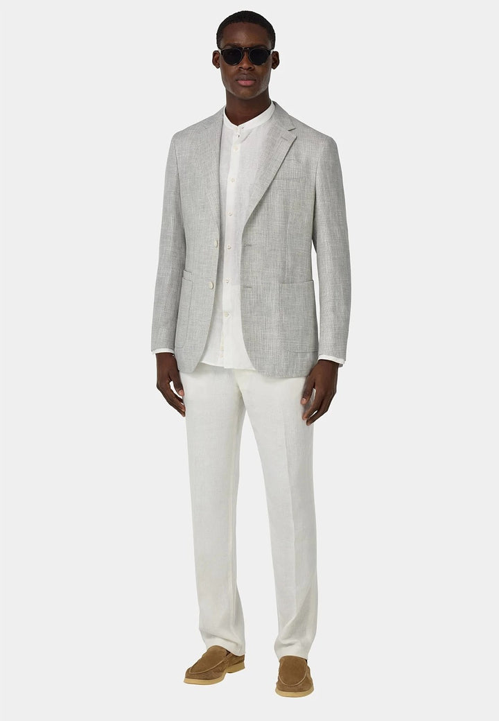 Formal Men's Regular Linen Notch Lapel Blazer for Weddings mens event wear