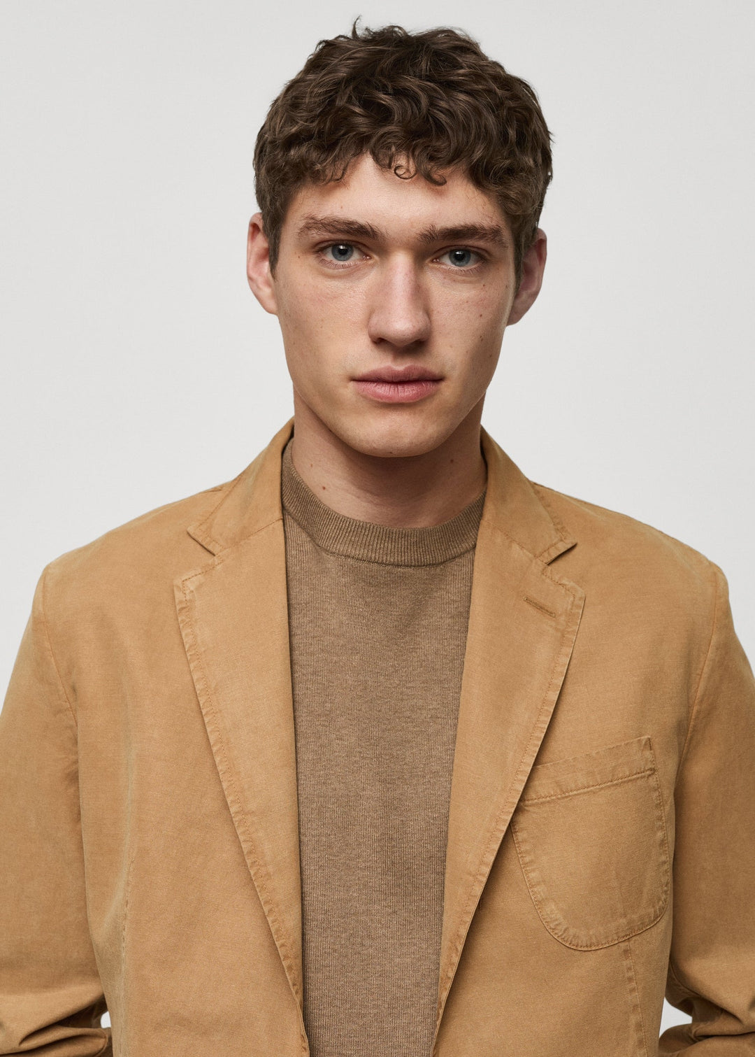 Formal Men's Regular Linen Notch Lapel Blazer for Weddings mens event wear