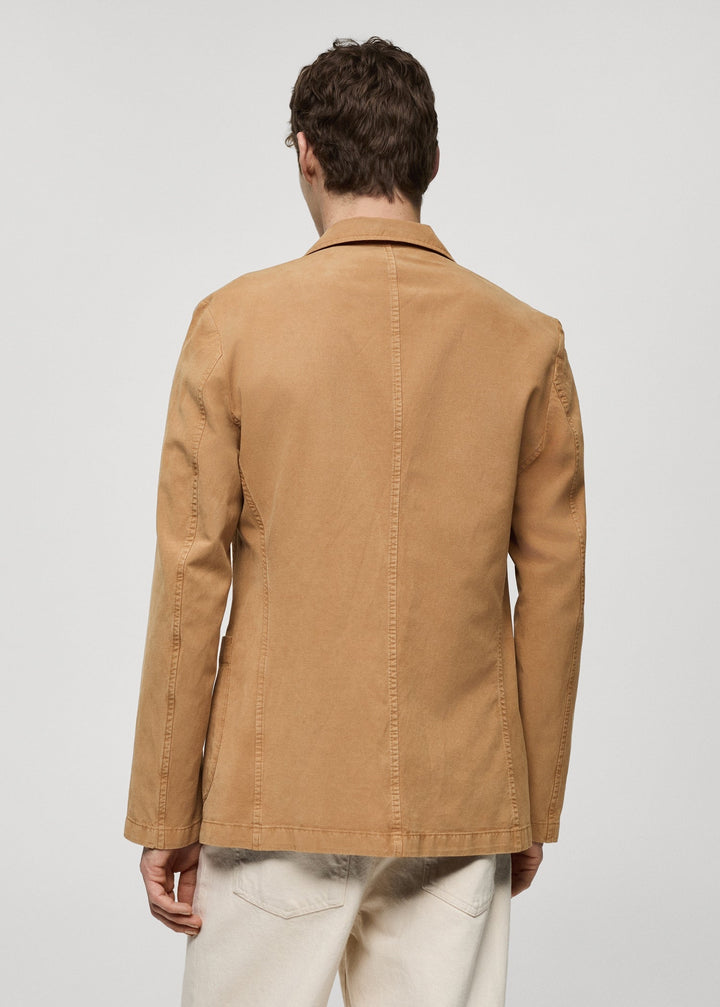 Formal Men's Regular Linen Notch Lapel Blazer for Weddings mens event wear