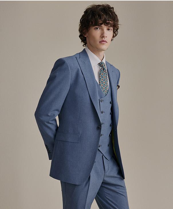 Formal Men's Suits Slim Fit 3 Pieces Notch Lapel Tuxedos (Blazer+Vest+ Pant) mens event wear