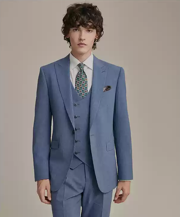 Formal Men's Suits Slim Fit 3 Pieces Notch Lapel Tuxedos (Blazer+Vest+ Pant) mens event wear