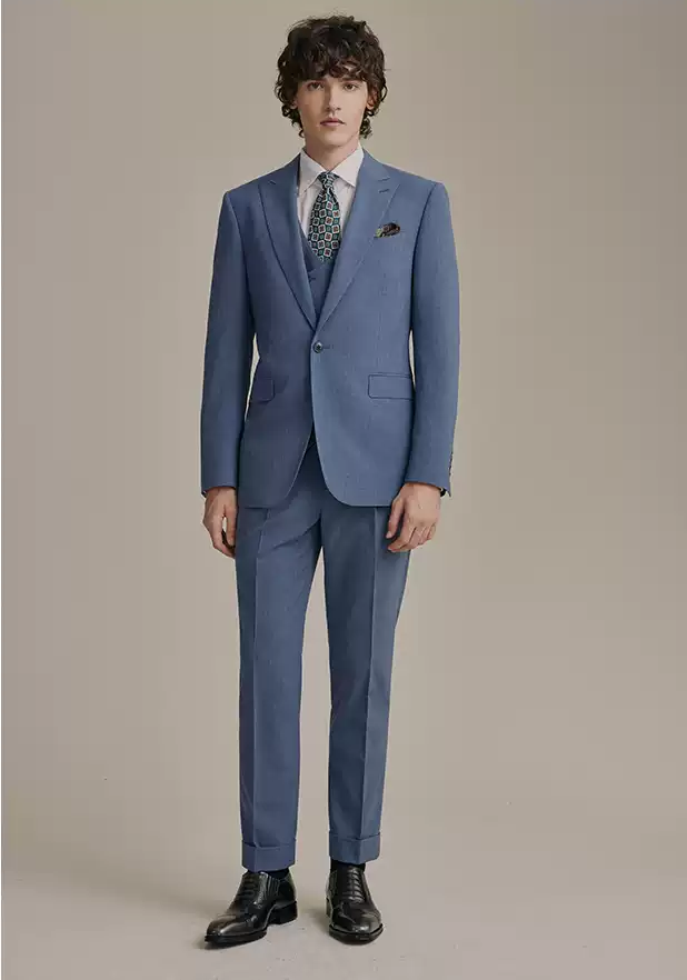 Formal Men's Suits Slim Fit 3 Pieces Notch Lapel Tuxedos (Blazer+Vest+ Pant) mens event wear