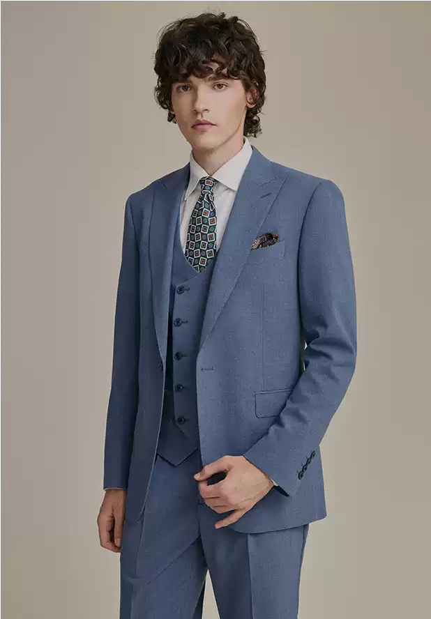 Formal Men's Suits Slim Fit 3 Pieces Notch Lapel Tuxedos (Blazer+Vest+ Pant) mens event wear