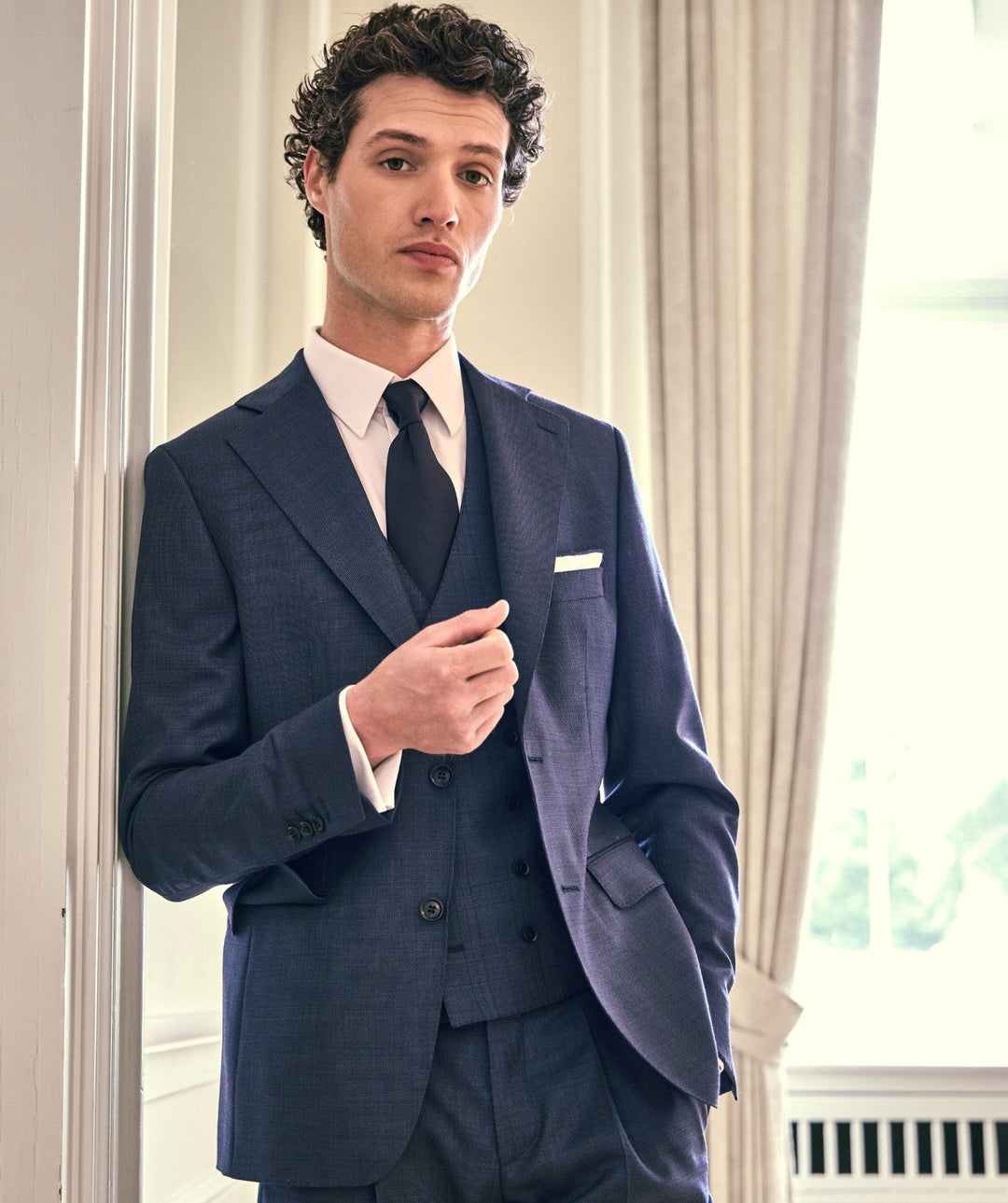 Formal Men's Suits Slim Fit 3 Pieces Notch Lapel Tuxedos (Blazer+Vest+ Pant) mens event wear