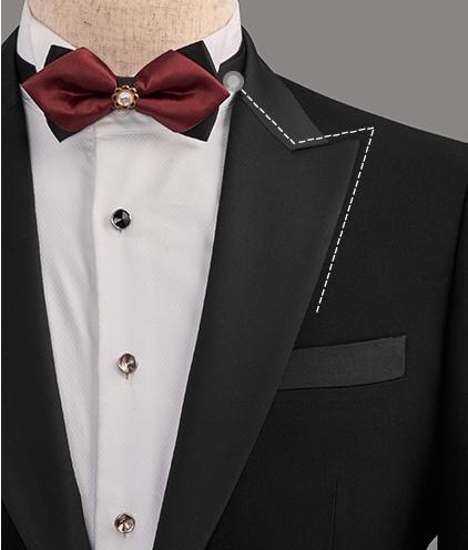 Formal Men's Suits Slim Fit 3 Pieces Peak Lapel Tuxedos (Blazer + Vest + Pant) mens event wear