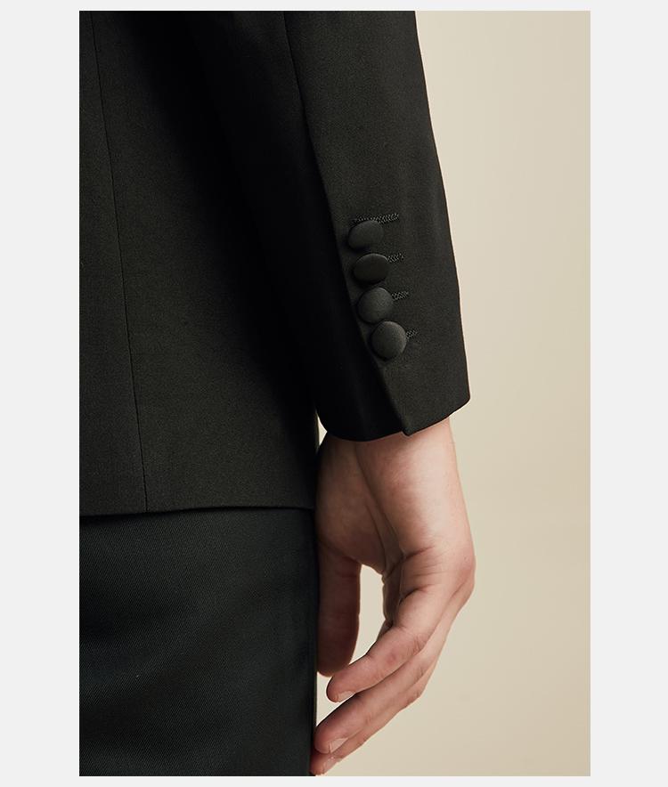 Formal Men's Suits Slim Fit 3 Pieces Peak Lapel Tuxedos (Blazer + Vest + Pant) mens event wear