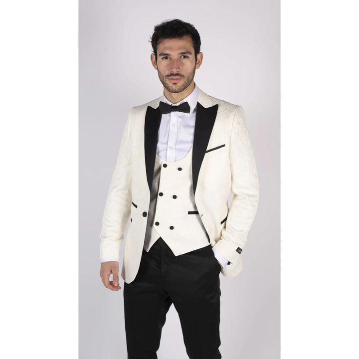 Formal Men's Suits Slim Fit 3 Pieces Peak Lapel Tuxedos (Blazer+Vest+ Pant) mens event wear